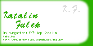 katalin fulep business card